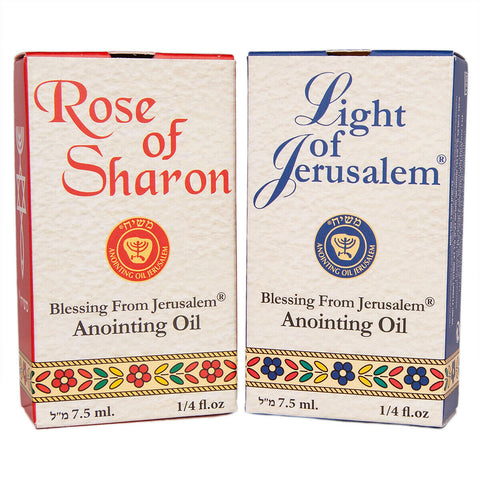 Set of 2pcs Blessed Aromatic Anointing Oils by Ein Gedi 0.25fl.oz/7.5 ml each