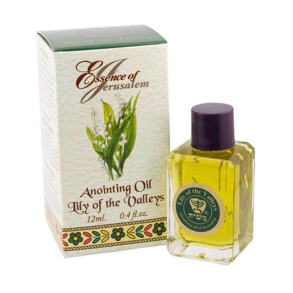 Lily of the Valleys Anointing Oil 12ml front view – Essence of Jerusalem by Ein Gedi