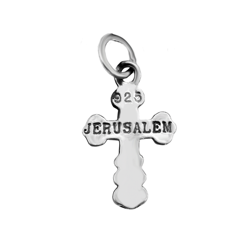 Pendant Sterling Silver 925 Orthodox Cross Necklace Jewelry Jesus 1.9 cm/ 0.7"