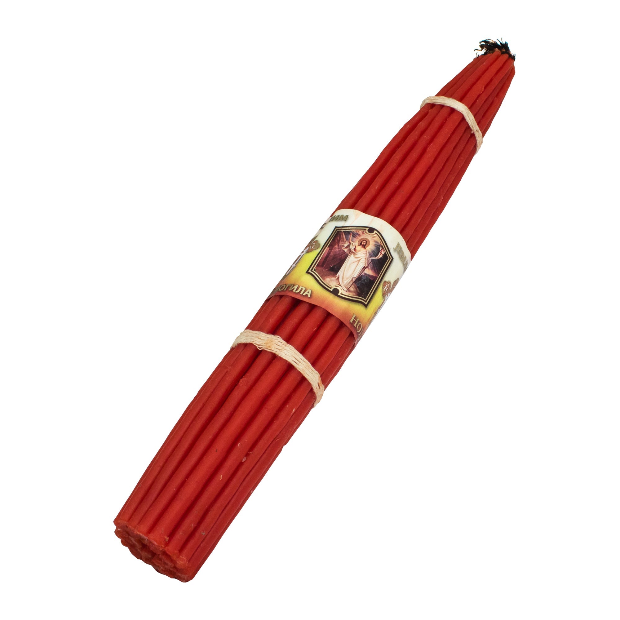 Natural Wax Candles 33 Jerusalem Candles in Red from the Church of Holy Sepulcher 29 cm