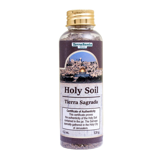 Bottle with Holy Soil from Jerusalem Holy Land 4,2oz (120 gr)