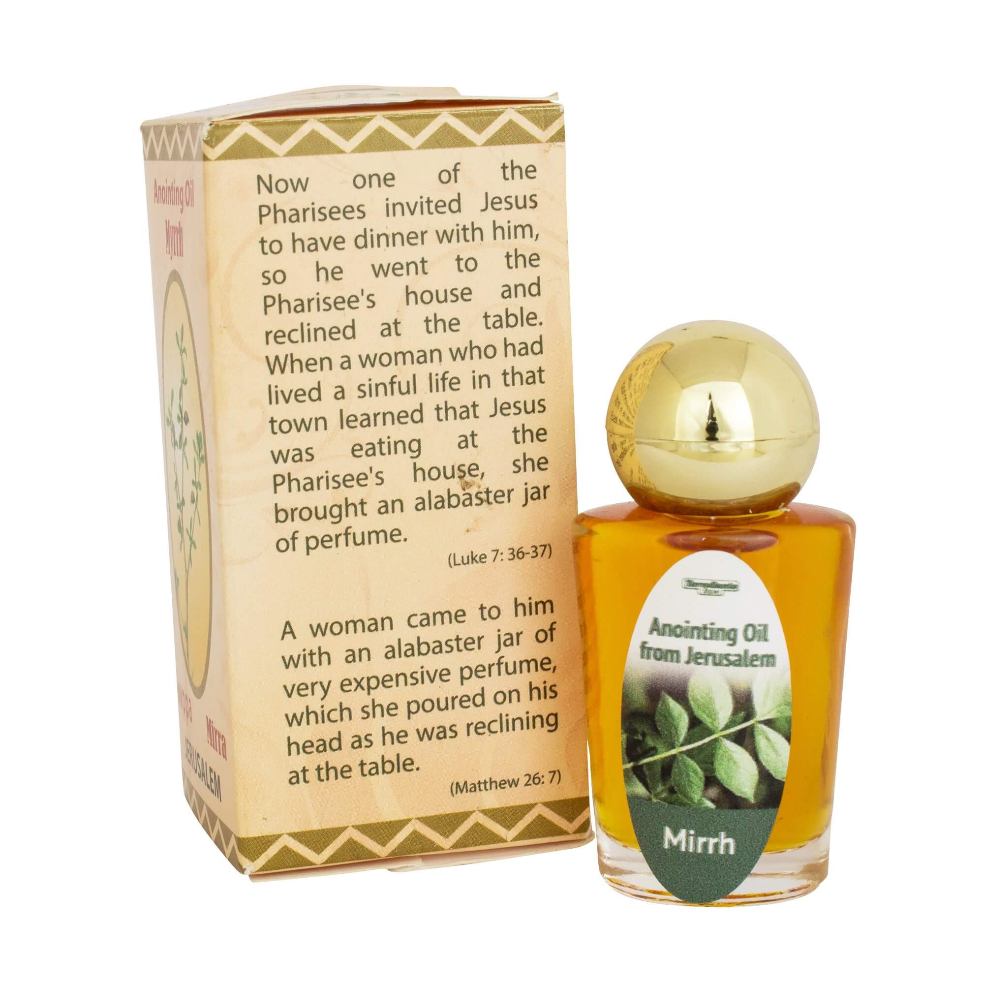 Anointing Oil Myrrh from Holy Land Blessed in Jerusalem by Terra Santa 0,6 fl.oz (20 ml)