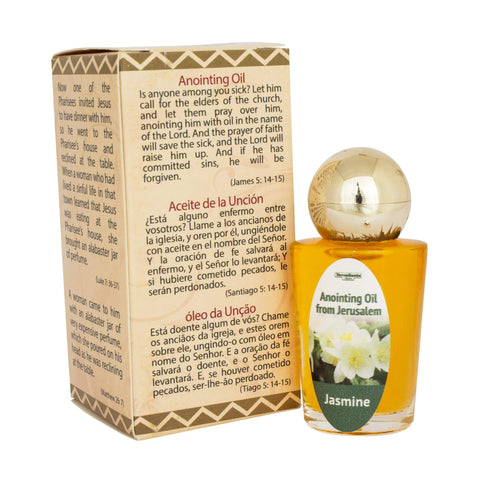 Anointing Oil Jasmine from Holy Land Blessed in Jerusalem by Terra Santa 0,6 fl.oz (20 ml)