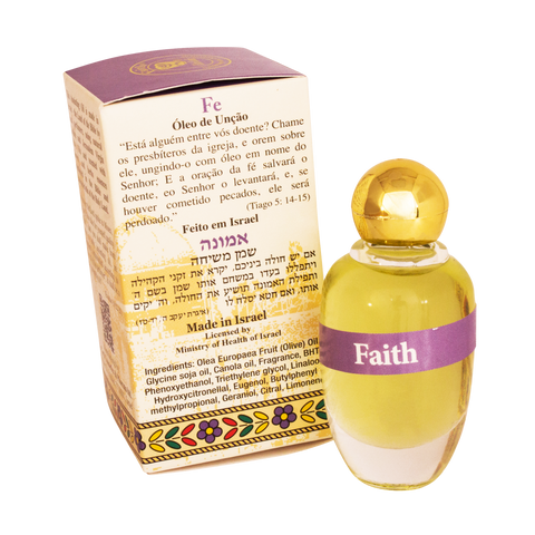 Natural Authentic Anointing Oil Faith by Ein Gedi Blessed from Jerusalem 0,4 fl.oz (12 ml)