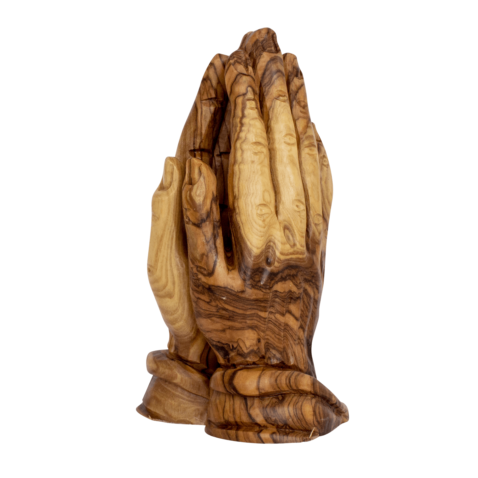 Handmade Figurine from Natural Olive Wood Prayer Hands from Bethlehem Souvenir 5,9"