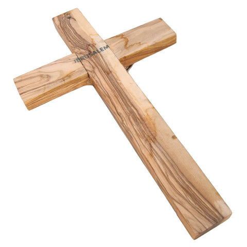 Christian Wall Cross Сrucifix Olive Wood Handmade from Bethlehem 8"