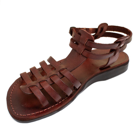 Women's Sandals Natural Genuine Leather Strap Flat Handmade from Jerusalem