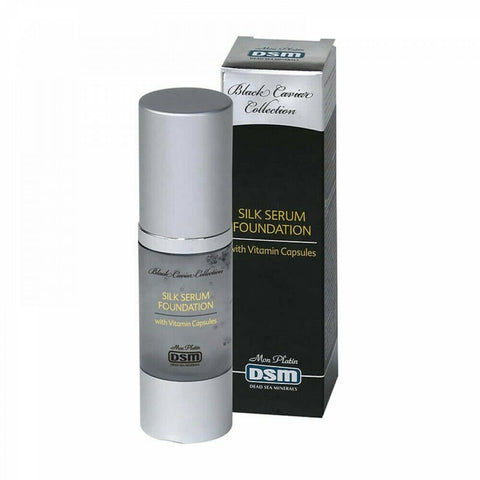 Silk Serum Foundation with Vitamin Capsules Enriched with Black Caviar DSM Mon Platin 30 ml