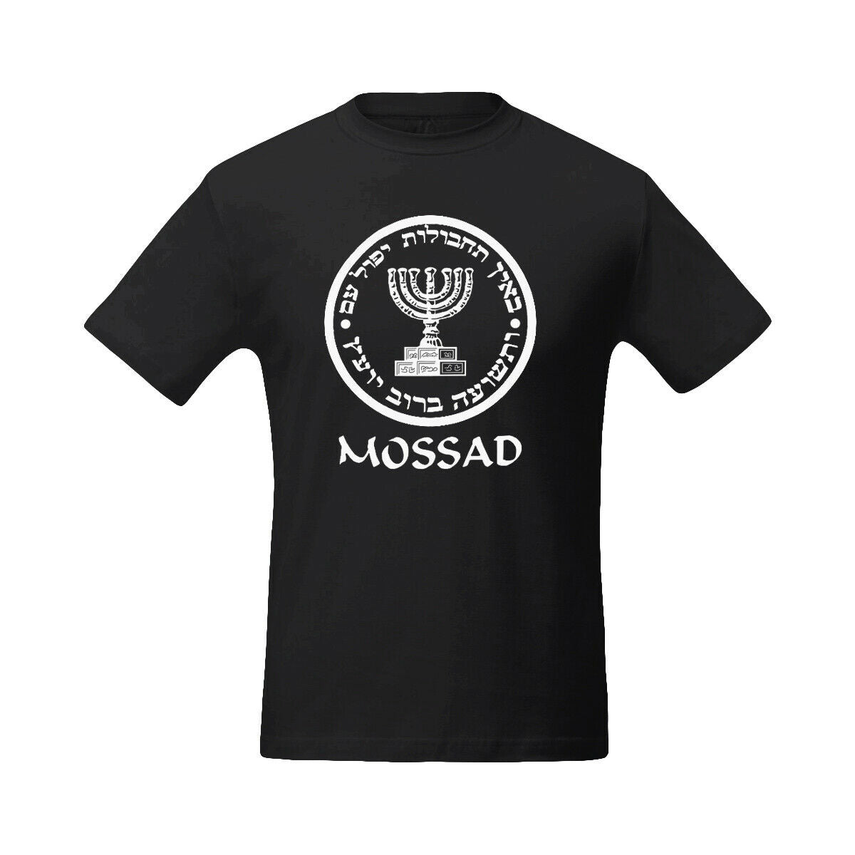 T-Shirt Israeli CIA Army Mossad Emblem Short Sleeved Men's Crew Neck 100%Cotton