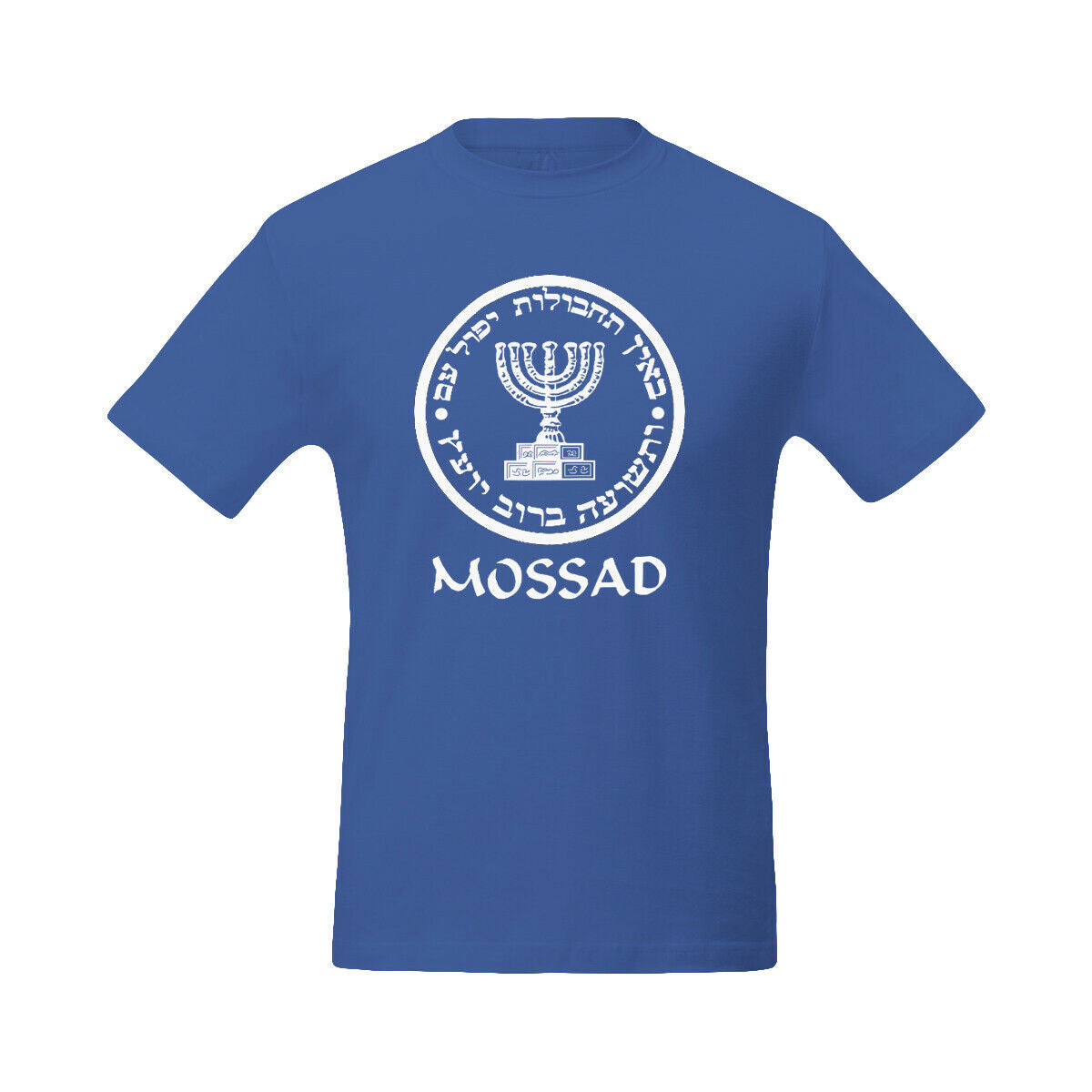 T-Shirt Israeli CIA Army Mossad Emblem Short Sleeved Men's Crew Neck 100%Cotton