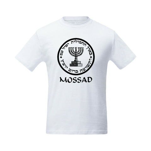 T-Shirt Israeli CIA Army Mossad Emblem Short Sleeved Men's Crew Neck 100%Cotton