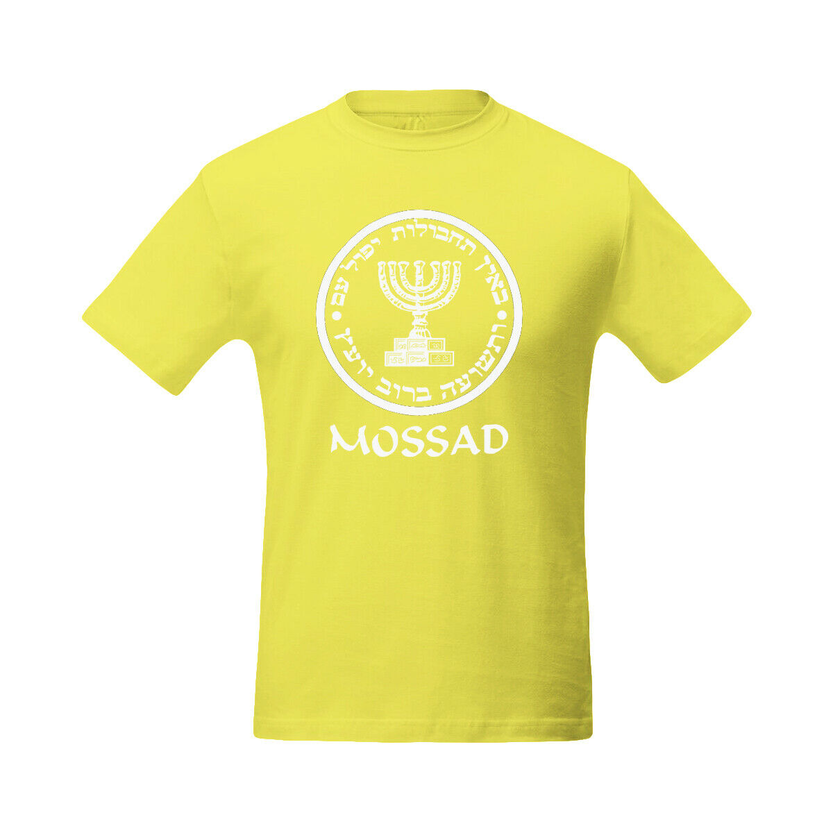 T-Shirt Israeli CIA Army Mossad Emblem Short Sleeved Men's Crew Neck 100%Cotton