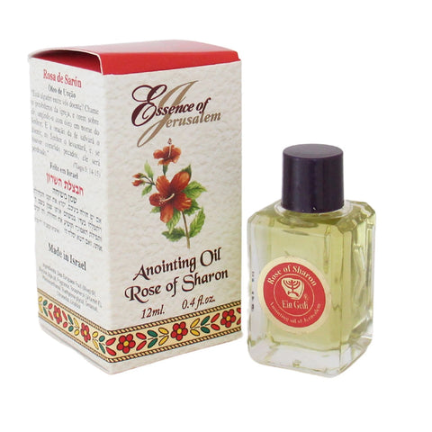 Rose of Sharon Anointing Oil 12ml front view – Essence of Jerusalem by Ein Gedi