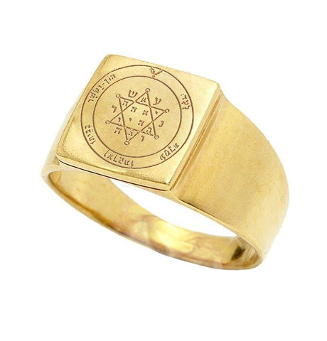 Tranquility & Equilibrium Seal Signet Ring Pentacle King Solomon Silver 925 (6-13 sizes)