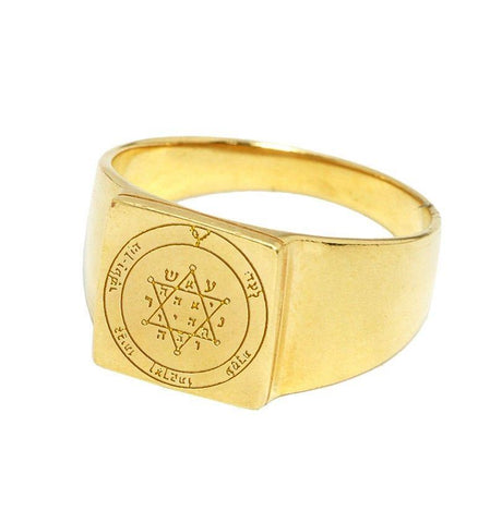 Tranquility & Equilibrium Seal Signet Ring Pentacle King Solomon Silver 925 (6-13 sizes)