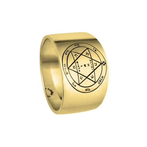 Seal Ring Health Amulet of Kabbalah Pentacle King Solomon Silver 925 (6-13 sizes)
