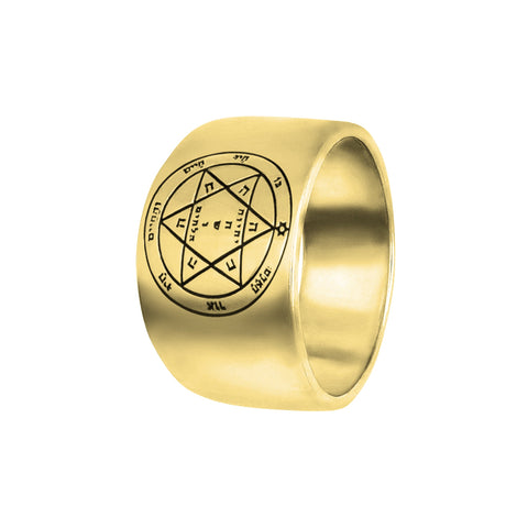 Seal Ring Health Amulet of Kabbalah Pentacle King Solomon Silver 925 (6-13 sizes)
