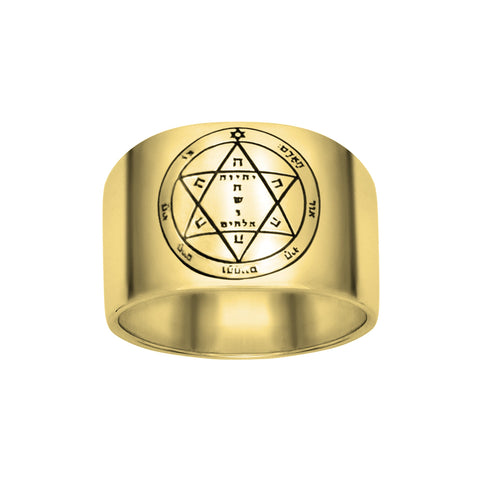 Seal Ring Health Amulet of Kabbalah Pentacle King Solomon Silver 925 (6-13 sizes)