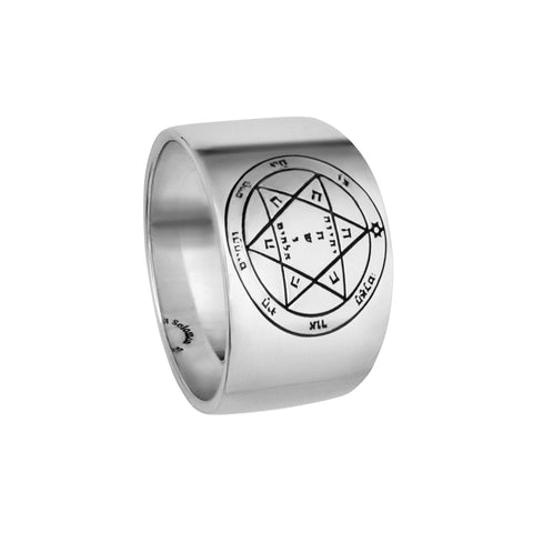 Seal Ring Health Amulet of Kabbalah Pentacle King Solomon Silver 925 (6-13 sizes)