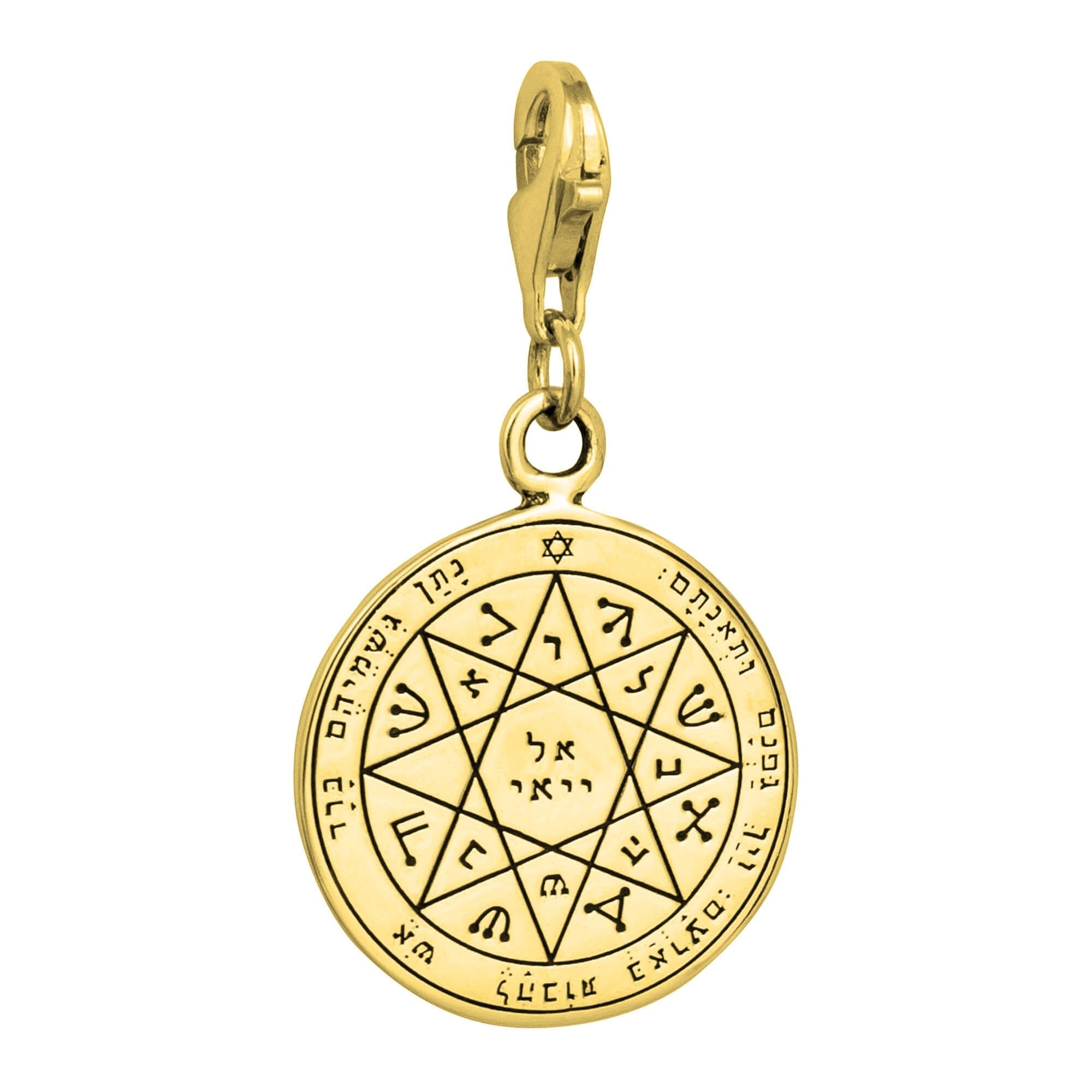 Guarding & Protection Seal Pentacle King Solomon Pendant Gold