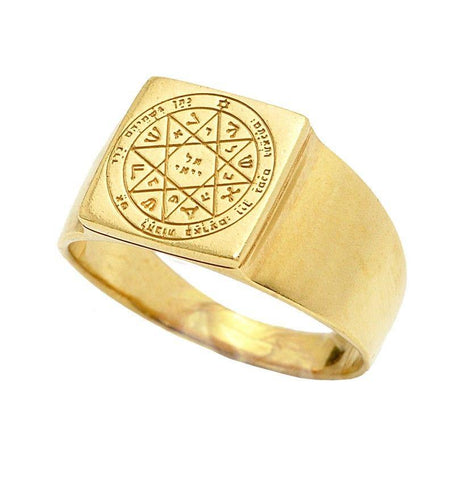 Seal of Guarding and Protection Signet Ring Pentacle King Solomon Silver 925 (6-13 sizes)