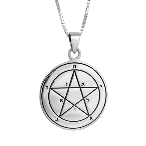 Fascination Seal Pendant Amulet The First Seal Mercury King Solomon Pentacle Silver 925