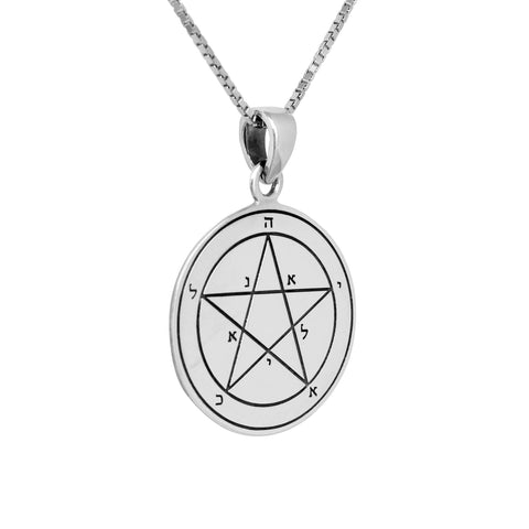 Fascination Seal Pendant Amulet The First Seal Mercury King Solomon Pentacle Silver 925