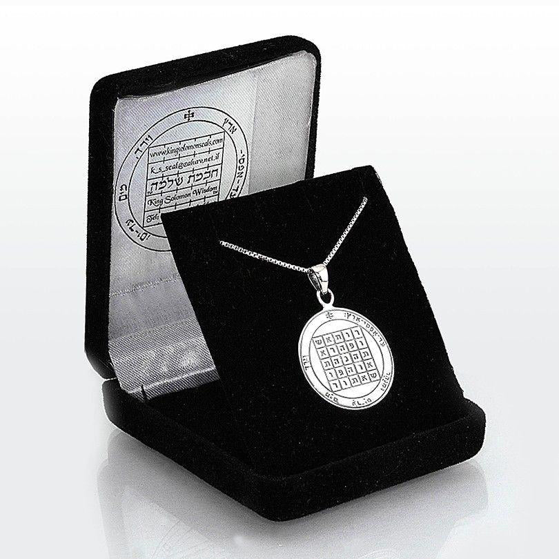 Livelihood Seal Pentacle King Solomon Wisdom Pendant Amulet Talisman Silver 925 - Holy Land Store