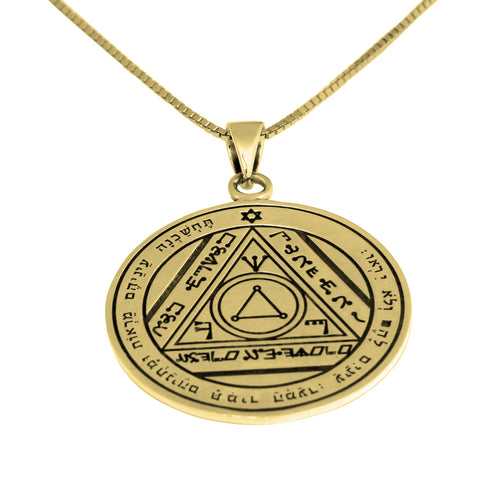 King Solomon Seal Pendant Amulet of Energy Concentration. The Sixth Seal of the Sun Silver 925