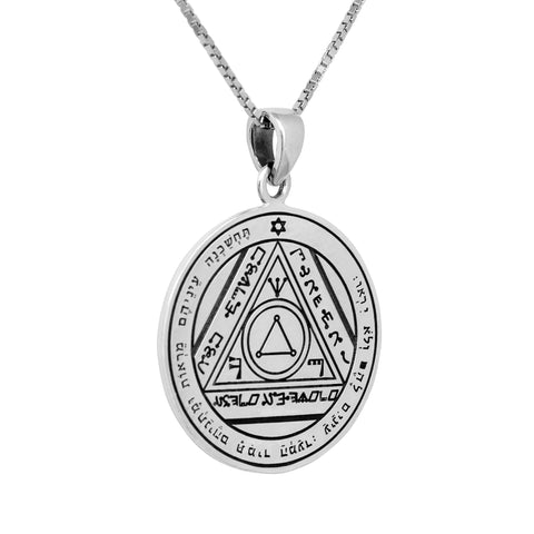 King Solomon Seal Pendant Amulet of Energy Concentration. The Sixth Seal of the Sun Silver 925