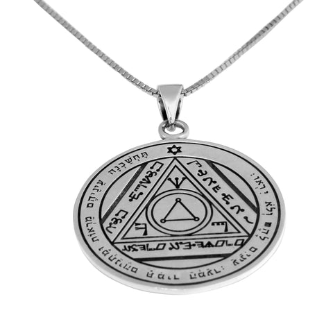 King Solomon Seal Pendant Amulet of Energy Concentration. The Sixth Seal of the Sun Silver 925