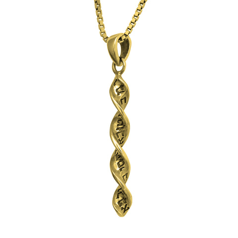 Pendant Amulet for Energy Recovery DNA Molecule Double Helix Gilding Silver 925