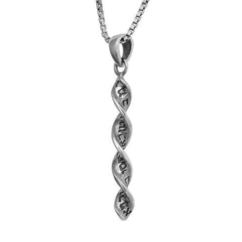 Pendant Amulet for Energy Recovery DNA Molecule Double Helix Gilding Silver 925