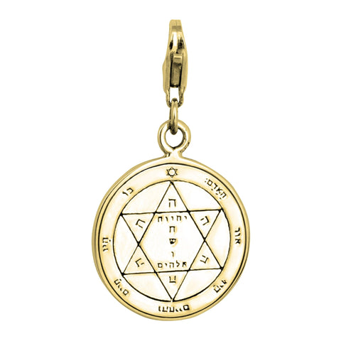 Health Seal Pentacle King Solomon Kabbalah Pendant Carabin Silver 925 Ø 0,6"