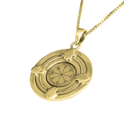 Kabbalah Pendant Profusion Seal First Pentacle of Jupiter King Solomon Amulet silver 925 Ø 0,90"