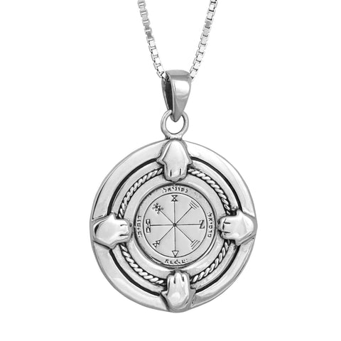 Kabbalah Pendant Profusion Seal First Pentacle of Jupiter King Solomon Amulet silver 925 Ø 0,90"