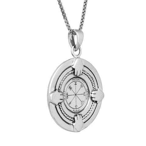 Kabbalah Pendant Profusion Seal First Pentacle of Jupiter King Solomon Amulet silver 925 Ø 0,90"