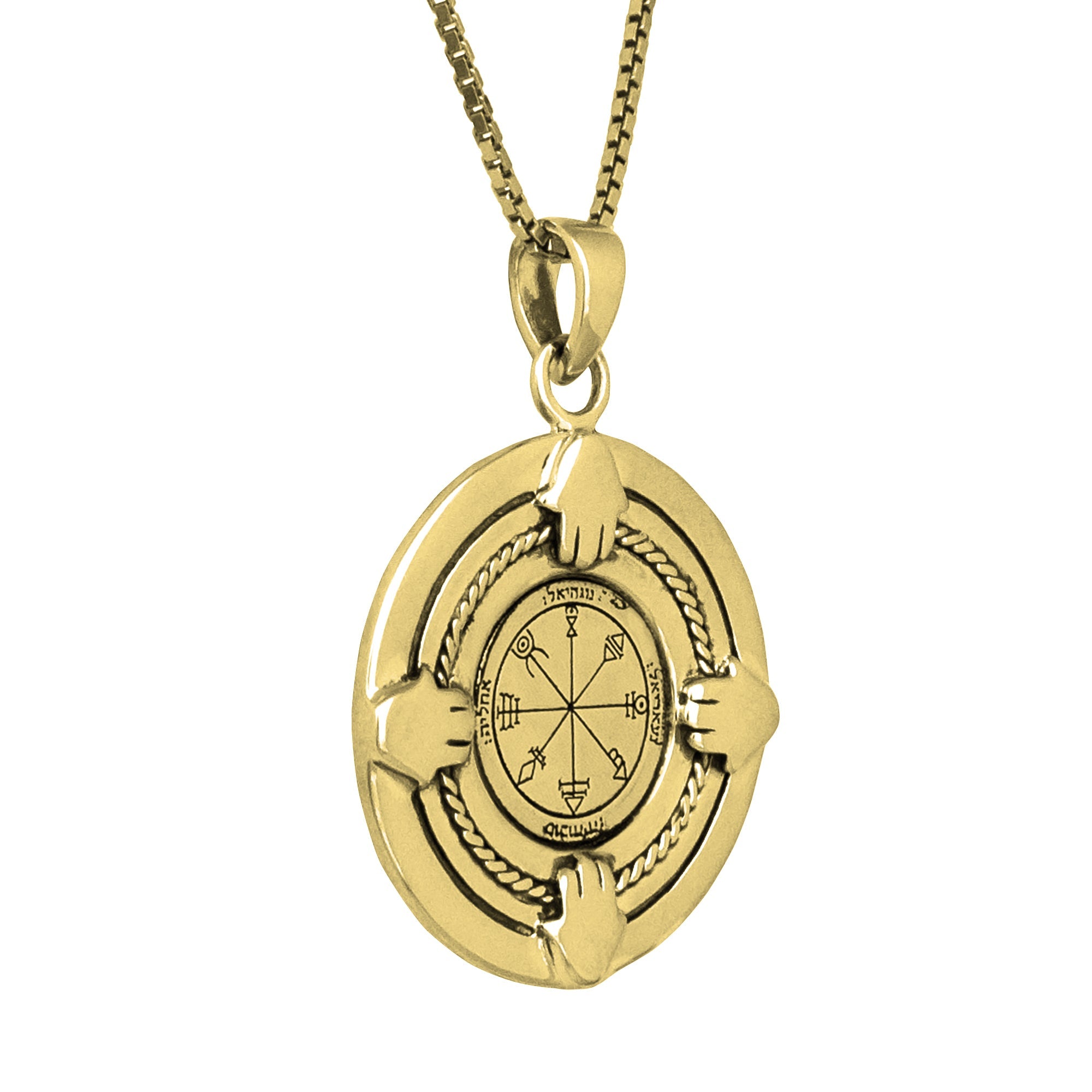 King Solomon Amulet of Social Harmony Pendant First Pentacle of Venus, Silver 925