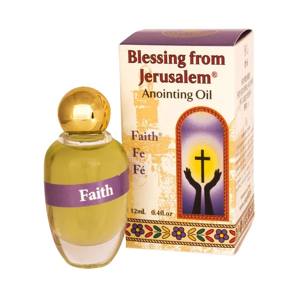Faith anointing oil by Ein Gedi blessed in Holy Land