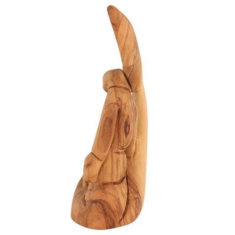 Bethlehem Olive Wood Holy Family under Star Figurine 7" – Nativity Statue from the Holy Land