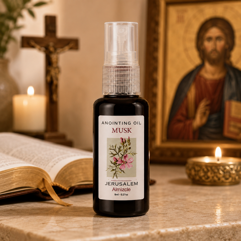 Holy Land Musk Anointing Oil Spray – Biblical Scented Oil for Home Altar