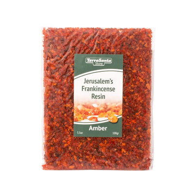 amber frankincense incense brick, jerusalem resin, prayer and worship, home altar, gentle smoke