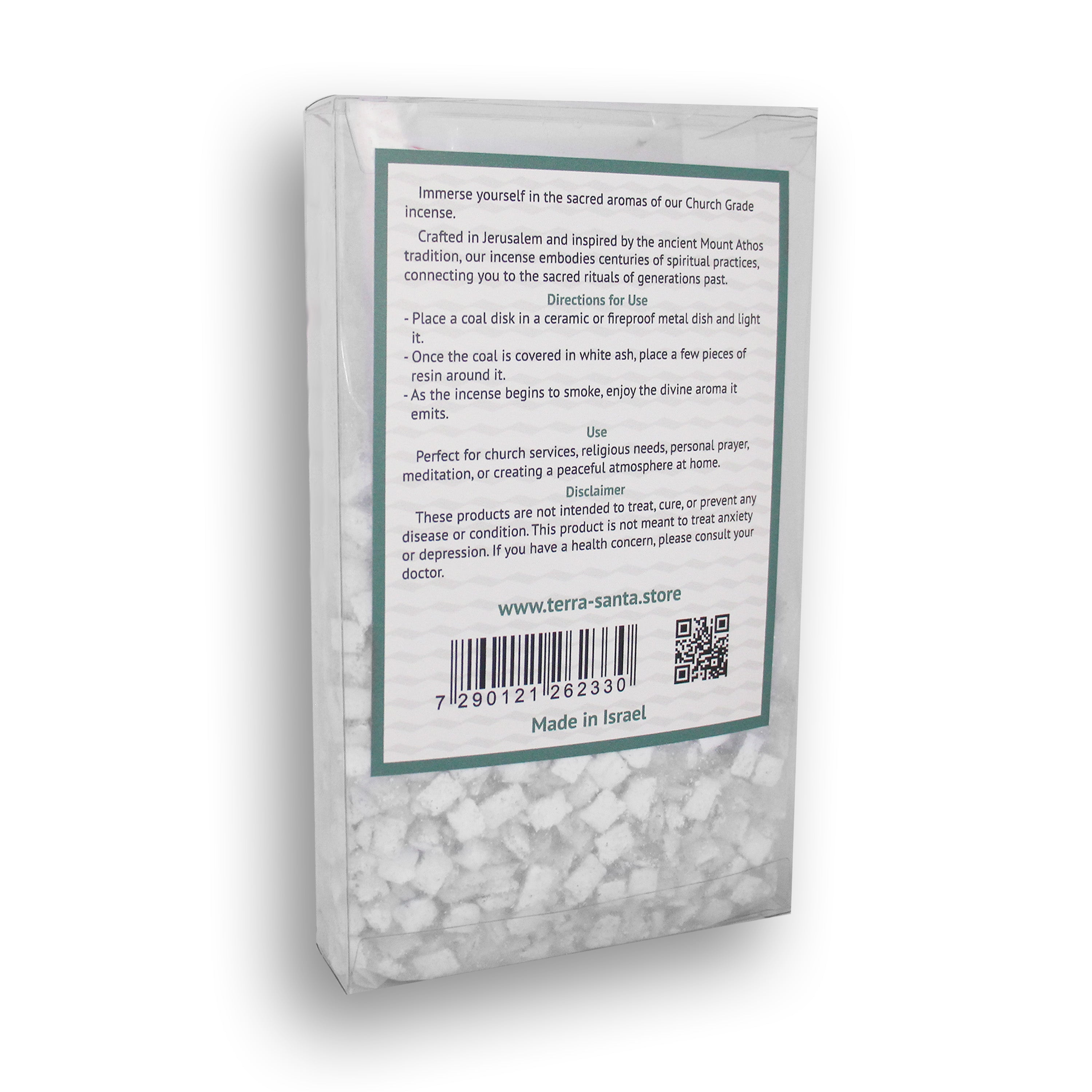 Liturgical church incense from Jerusalem with rich fragrance
