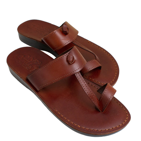authentic leather Jesus sandals from Jerusalem with Bedouin design