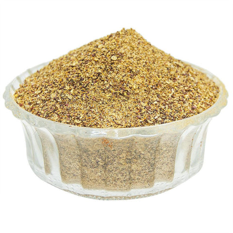 Authentic spice grains seasoning for meat, displayed
