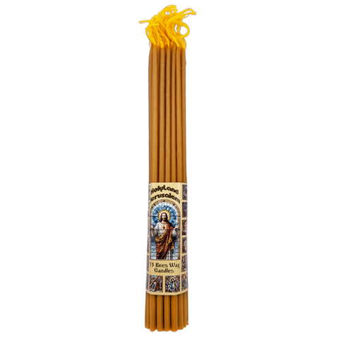 33pcs Holy Church 100% Pure Beeswax Candles Jerusalem Jesus Christ 11"/28cm