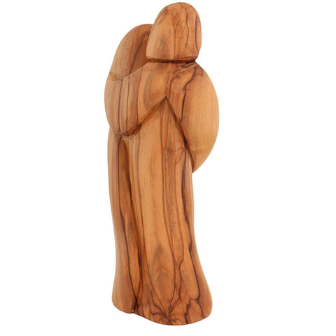 Bethlehem olive wood Holy Family statue for Christian home altar
