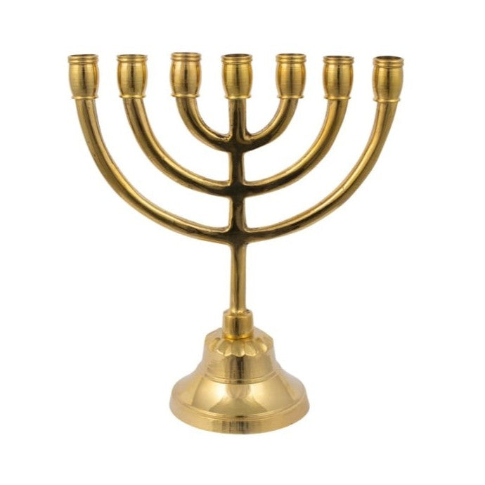biblical style brass menorah spiritual decor
