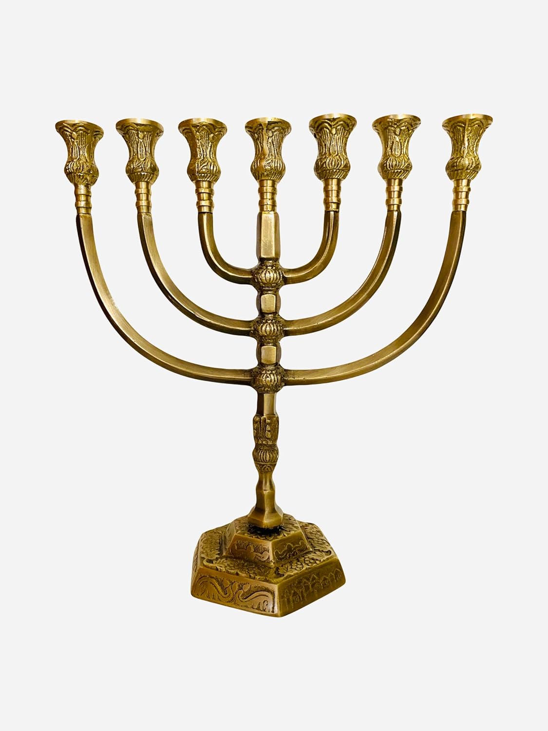 biblical vintage menorah with matte finish
