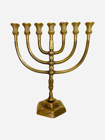 biblical vintage menorah with matte finish
